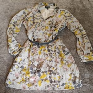 Escada Sport Floral Belted Shirtwaist Dress No Care Tags